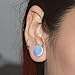 Longbeauty 15 Pair Natural Mix Stone Flared Fresh Tunnels Ear Plugs Expander Piercing Gauges kit