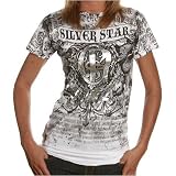 Silver Star Ladies White Georges St. Pierre Fight T-shirt