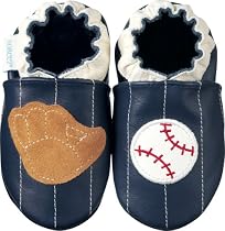 Robeez Infant/Toddler Baseball Slip-On,Navy,0-6 Months (US Infant 1-2 M)