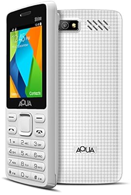 Aqua Shine - 2100 mAh Battery - Dual SIM Basic Mobile Phone - White