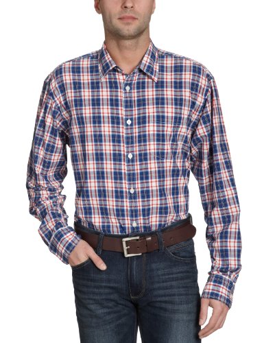 TOM TAILOR Herren Freizeithemd 20169530010/Ray check basic shirt, Gr. 50/52 (L), Blau (636 Preisvergleich