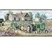 Wallpaper Border John Deere Farm Tractor, Harvest, Barn