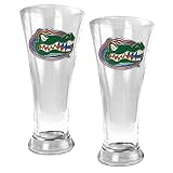 Florida Gators 2pc 19oz Pilsner Glass Set NCAA College Athletics