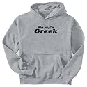 Sweatshirt Heather Gray Kiss Me , I Am Greek Greece Country