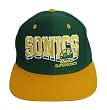 Seattle Sonics Snapback NBA Hat Cap - 2 Tone Green / Yellow