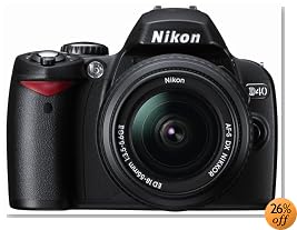 Nikon D40 6.1MP Digital SLR Camera Kit with 18-55mm f/3.5-5.6G ED II AF-S DX Zoom-Nikkor Lens