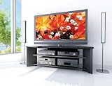 Sonax SB-6580 South Beach 58-Inch Wide Black TV Stand with Two Shelves