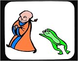 Decorated Mouse Pad with man, frog, green, humans, human, body, walking, individuals, people, individual, persons, person, leaping