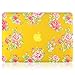 Kuzy - Vintage Flowers Rubberized Hard Case for Older MacBook Pro 15.4 inch with Retina Display A1398 15 inch Plastic Shell Cover - Vintage Flowers Yellow