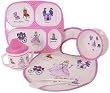 6 Piece Set Baby Cie Princess Pink Polka Dot Melamine Melamine Dinnerware