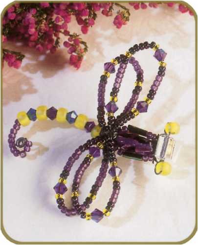 Childrens Toyshop  Toys : Glass Beaded Bugs Pin Kits-Dandy Dragonfly