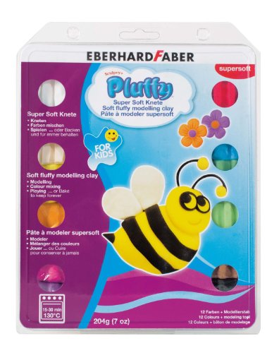Eberhard Faber 571412 - Super Soft Knete Pluffy Materialpackung, 12 Farben Preisvergleich