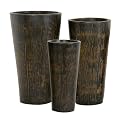 Set of 3 Makeda Vases - Black