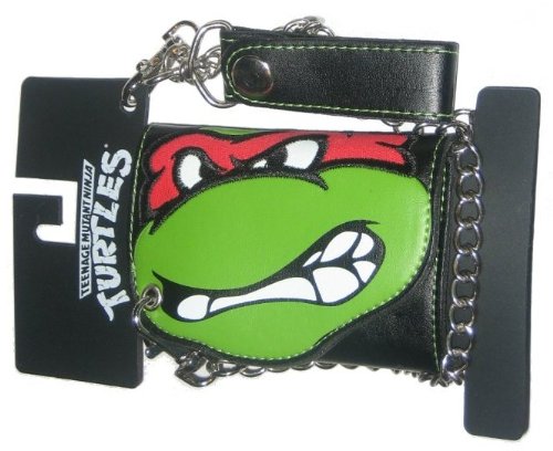  TMNT Teenage Mutant Ninja Turtles Raphael Raph Tri-fold Chain Wallet