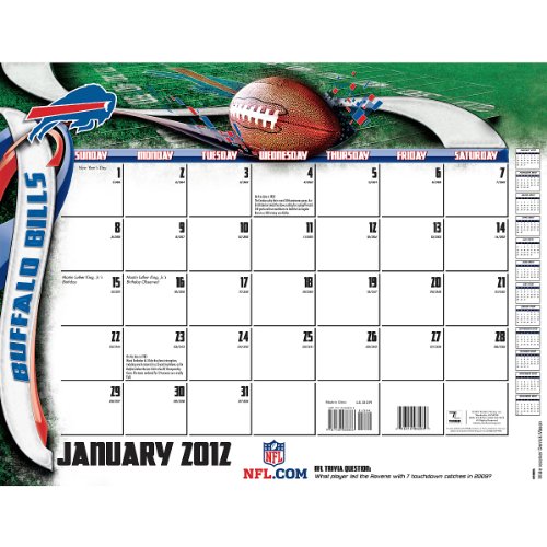 Turner Buffalo Bills 2012 22x17 Desk Calendar