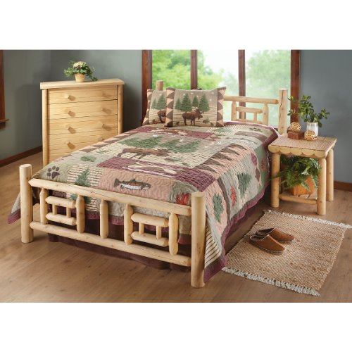 Queen Deluxe Cedar Log Bed
