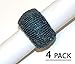 Cotton Craft - Solid Color Beaded Napkin Ring - Teal - Set of 4 - 2 Inch Round - Hand made by skilled artisans - A beautiful complement to your dinner table décor - Other colors - Gold, Red, Silver, Chocolate and Blue - Coordinating Charger - Placemat, Table Runner and Coaster also available