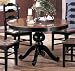 Country Style Two Tone Finish Round Dining Table