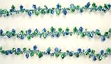 9 Ft. Twisted Beaded Blue & Green Christmas Garland