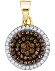 0.33CTW BLUE DIAMOND MICRO-PAVE PENDANT