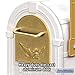 Salsbury Industries 4855E-WHG Eagle Rural Mailbox, White/Gold