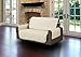 Linen Store Furniture Protector, Quilted Microfiber Machine Washable Loveseat Cover with Tucks & Elastic Strap Perfect for Kids, Dogs, Pets (Beige, Loveseat)