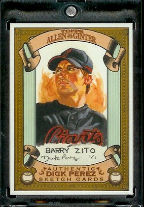 2007 Topps Allen & Ginter Dick Perez # 25 Barry Zito San Francisco Giants Baseball Card