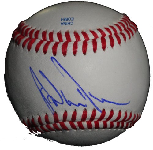 Adam Dunn Autographed ROLB Baseball, Chicago White Sox, Cincinnati Reds, Proof Photo of Adam Signing for Us.