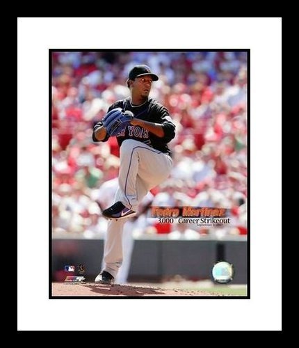 Pedro Martinez Framed New York Mets 8x10 Photo - NY Mets 3000 Career Strikeout
