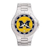 Michigan Wolverines NCAA Men's Pro II Watch with Stainless Steel Bracelet