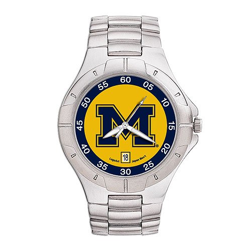 Michigan Wolverines NCAA Men's Pro II Watch with Stainless Steel Bracelet