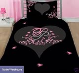 Pineapple Black Diamante Double Duvet Set OFFICIAL