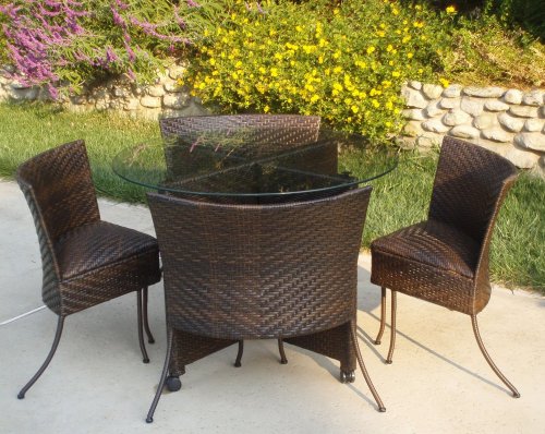 4D Concepts Nesting Table and Chair, PVC Weave