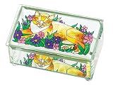 Cat Glass Trinket Box