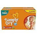 Pampers - 81268023 - Simply Dry Couches - Taille 3 Midi - Jumbopack - Lot de 2 X 96 Couches