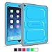 Fintie iPad Air 2 Case - CaseBot Tuatara Series Rugged Unibody Dual Layer Hybrid Full Protective Cover with Built-in Screen Protector and Impact Resistant Bumper for iPad Air 2 (2014 Model), Blue