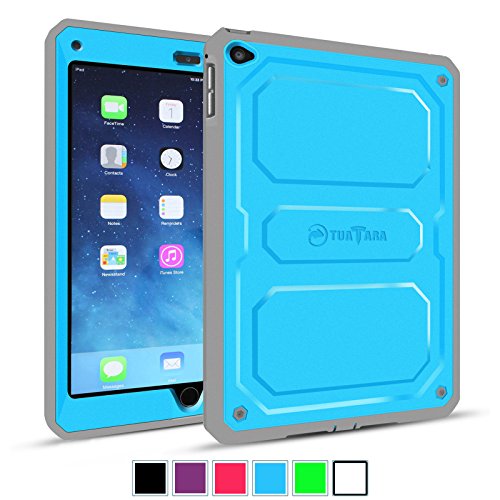 Fintie iPad Air 2 Case - CaseBot Tuatara Series Rugged Unibody Dual Layer Hybrid Full Protective Cover with Built-in Screen Protector and Impact Resistant Bumper for iPad Air 2 (2014 Model), Blue