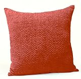 Jovi Home Royal Chenille Cushion, Terracotta