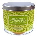 CITRONELLA & LEMON BALM - Shearer Scented Candles For The Garden - LARGE TIN - 60 Hours