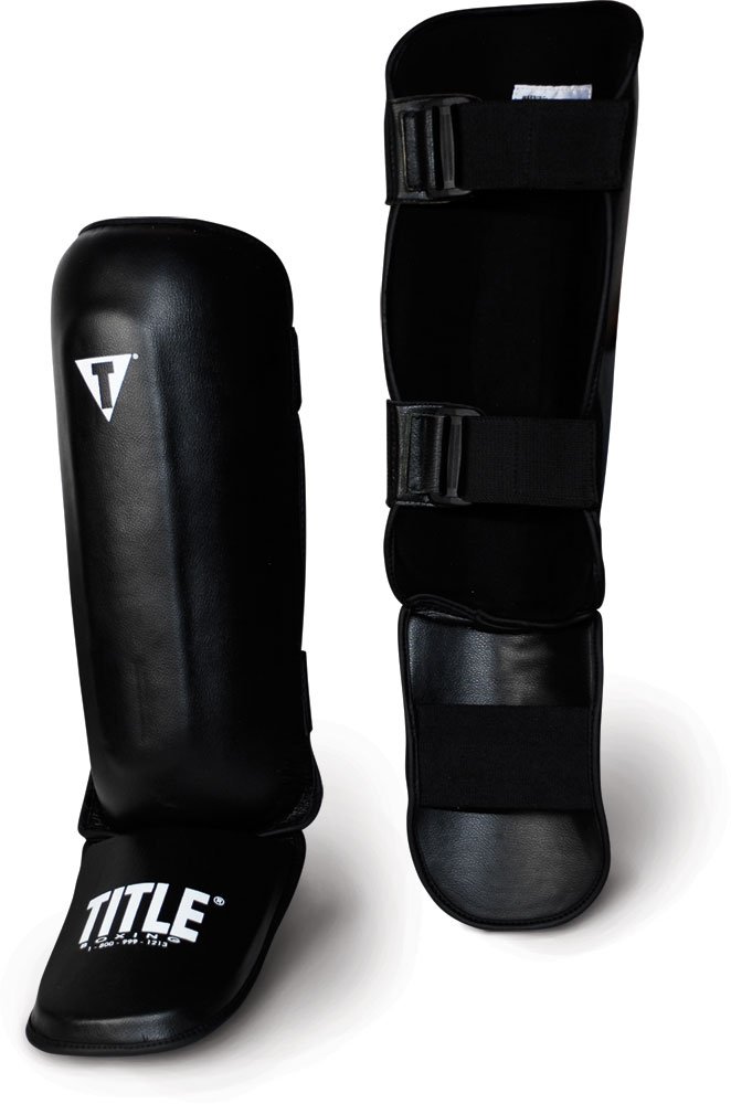 Amazon.com : TITLE Vinyl Shin/Instep Guards : Boxing And Martial ...