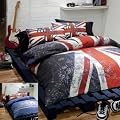 UNION JACK REVERSIBLE DOUBLE DUVET SET QUILT COVER