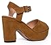 Women's Platform Ankle Strap Sandal - Chunky Open Peep Toe Shoe - Trendy Casual Block Heel - Comfortable Walking Heel