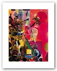 The Blues, 1974 by Romare Bearden 11"x8.25" Art Print Poster