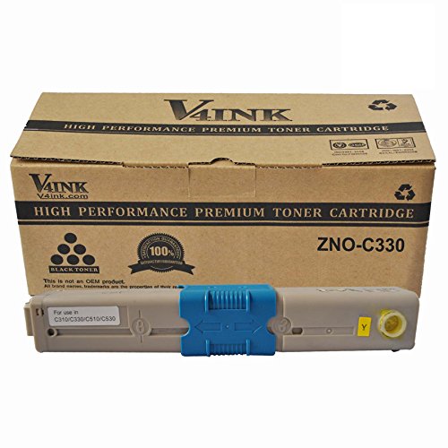 V4INK® New Compatible OKI 44469701 Toner Cartridgee-Yellow (OKI C330/C17) for OKI C310/C330/C510/C530/MC361 MFP/MC561 MFP Series