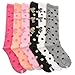 Angelina 6 Pairs Girls Knee High Socks with Non-Skid Bottom #3103