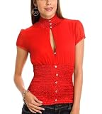 G by GUESS July Top, RED (XL)