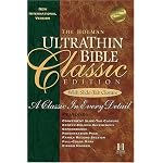 The Holman Ultrathin Bible Classic Edition With Slide-Tab Closure: Hunter Green Bonded Leather book cover