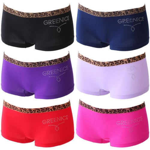 6er Pack Damen Pantys 'Leo' mehrfarbig PE7342