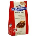 Ghirardelli Chocolate Squares Milk Chocolate with Peanut Butter, 4.69-Ounce Packages (Pack of 6)