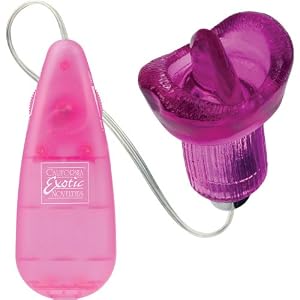 Clit Kisser Jelly Mouth with Vibrating Tongue, Pink